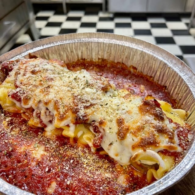 Baked Lasagna with Cheese.