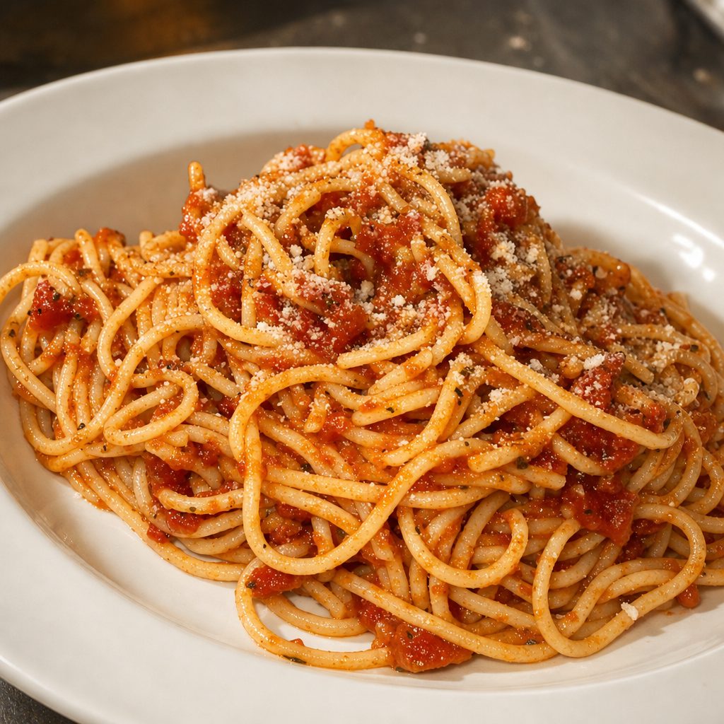 Spaghetti with Sausage.