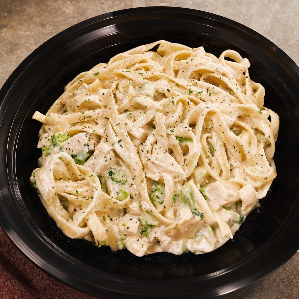 Chicken & Broccoli Fettucine Alfredo.
