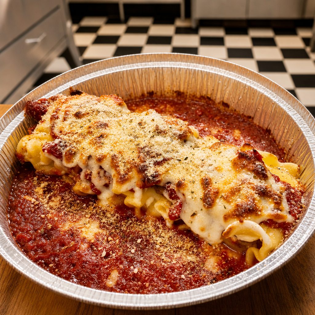 Baked Lasagna with Meat.